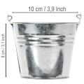 Eimer Ø10cm H8cm 10 St. Zink glänzend | Floristik21.de