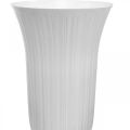 Floristik21 Einstellvase Lilia Weiß Kunststoff Vase Ø28cm H48cm