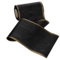 Elegantes Kranzband Moiré 175mm Schwarz mit Perlkante und Taftbindung, Dekoband Trauerfloristik, Schleifenband 25m | Floristik21.de