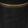 Elegantes Kranzband Moiré 175mm Schwarz mit Perlkante und Taftbindung, Dekoband Trauerfloristik, Schleifenband 25m | Floristik21.de