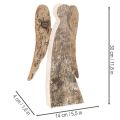 Holz-Engelfigur mit Birkenrinde 30 cm Natur für Innenbereich | Floristik21.de