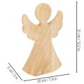 Holz-Dekofigur Engel 30cm helles Naturholz für Innen | Floristik21.de