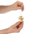 Deko-Anhänger Engel 5 cm aus Holz mit Stern, 9 Stück, mehrfarbig | Floristik21.de