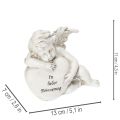 Engel-Figuren Herz Polyresin 13cm Grau 2er-Set Grabdekoration | Floristik21.de