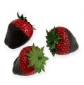 Floristik21 Deko-Erdbeeren mit Schokolade 4,5cm 5St
