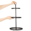 Etagere dreistöckig Metall Rund Schwarz 61cm | Floristik21.de