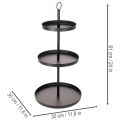 Etagere dreistöckig Metall Rund Schwarz 61cm | Floristik21.de