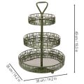 Metall-Etagere mit Tannenmotiv, 49 cm Höhe, 3 Etagen, Grün | Floristik21.de