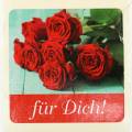 Floristik21 Etiketten "Für Dich" Rot 3,5cm x 3,5cm 500St