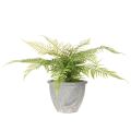 Kunststoff-Farn im grauen Pflanztopf, 35 cm Höhe, Grün | Floristik21.de