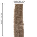 Fellband Kunstfell Braun 15x180cm 2 Stück für Dekoration und Basteln | Floristik21.de