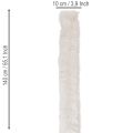 Dekoband Kunstfell Weiß 10 mm x 1,4 m Rolle, 3 Stück | Floristik21.de