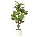 Künstliche Ficus lyrata 120 cm Kunstpflanze aus Kunststoff und Textil für Innenbereich | Floristik21.de