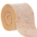 Floristik21 Wollfilzband, zweifarbig, 15 cm x 5 m, Orange und Mehrfarbig, für Topfdekoration