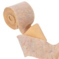 Wollfilzband, zweifarbig, 15 cm x 5 m, Orange und Mehrfarbig, für Topfdekoration | Floristik21.de