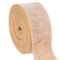 Floristik21 Wollfilz-Topfband, zweifarbig Orange und Mehrfarbig, 7,5 cm breit, 5 m lang
