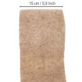 Wollfilzband aus 100 % Wolle, zweifarbig Braun-Weiß, 15 cm x 5 m | Floristik21.de