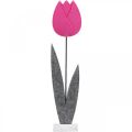 Floristik21 Filzblume Filz Deko Blume Tulpe Pink Tischdeko H68cm