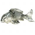 Floristik21 Deko Fisch Antik-Silber 14cm
