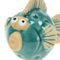 Floristik21 Deko-Fisch Blau, Fisch aus Keramik, Keramikfisch, Maritim L7cm 8St