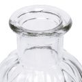 Floristik21 Flasche Vase klein Ø5,5cm H10,5cm klar 6St