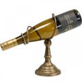 Floristik21 Weinflaschenhalter, Flaschenständer, Weinständer Design Golden H24cm