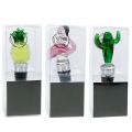 Floristik21 Flaschenverschluss mit Figuren aus Glas 11-12cm 3St