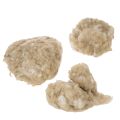 Schafwolle Beige 250g naturbelassen lose für Basteln und Dekoration | Floristik21.de