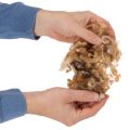 Schafwolle Braun meliert Naturwolle lose 250g für Bastelarbeiten | Floristik21.de