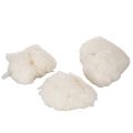 Schafwolle lose Naturwolle 250g Weiß meliert für Basteln und Dekoration | Floristik21.de