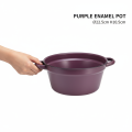 Eimer mit Griffen als Pflanzgefäß, Lila Metall Ø22,5cm H10,5cm, Vielseitig & Dekorativ | Floristik21.de
