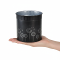 Übertopf Pusteblumen Blumentopf Schwarz Ø15,5cm H15,5cm | Floristik21.de