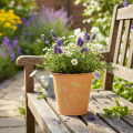 Blumentopf Metall Übertopf Pfirsich Gelb Ø11,5cm H11,5cm | Floristik21.de