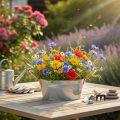 Blumenschale rund mit Griffen Metall Schale Ø21cm H9,5cm | Floristik21.de