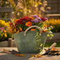 Blumentopf mit Jutegriffen Metall Handtasche 31×20×17cm | Floristik21.de