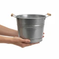 Übertopf Pflanzgefäß Vintage Deko Metalleimer Ø22cm H20cm | Floristik21.de