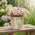 Deko-Dose Altrosa Metall Blechbüchse zum Bepflanzen Ø11cm H10,5cm | Floristik21.de