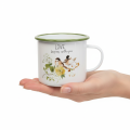 Pflanztasse Emaille Tasse zum Bepflanzen Spruch Ø11cm | Floristik21.de