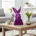 Hase Denkend Beflockt Hasenbüste Ostern 16,5×13×27cm | Floristik21.de