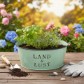 Blumenschale rund Pflanzkübel Mint Übertopf Metall 25×10cm | Floristik21.de