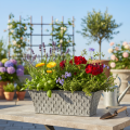 Zinkschale mit Rautenmuster 22cm×12cm | Floristik21.de