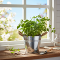 Eimer mit Seilgriffen Ø14cm H12cm | Floristik21.de