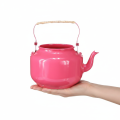 Rosa Teekanne aus Metall 15cm Dekoration für Wohnzimmer und Küche | Floristik21.de