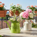 Deko Gießkanne Metall Pusteblume Grün H12cm 2St Deko Vase Shabby | Floristik21.de
