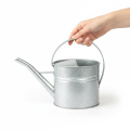 Vintage Deko Gießkanne Metall Silber 1,25l Pflanzgefäß | Floristik21.de