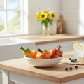 Künstliches Obst Set Keramik Apfel Birne 12cm 3-teilig handbemalt | Floristik21.de