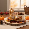 Eichhörnchen Figur Keramik sitzend 10cm braun für Herbstdeko | Floristik21.de