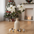 Künstlicher Weihnachtsstern Weiß 65cm Blütenzweig Kunststoff 2 Stück | Floristik21.de