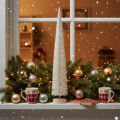 Deko Tannenbaum künstlich Weiß-Grau 60cm Innenbereich | Floristik21.de