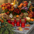 Grablicht Glas Rot Ø7cm H13cm 8St - Traditionelle Friedhofskerze für besinnliches Gedenken | Floristik21.de